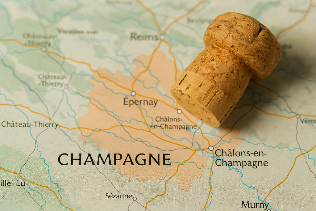 Geografische afbakening van de regio Champagne