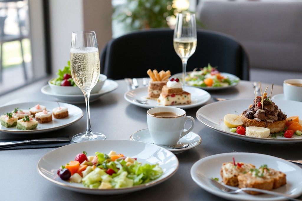 Champagne en Gerechten Rijkelijk Combineren